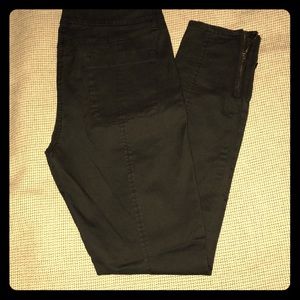 New charcoal zip ankle skinny trousers sz2